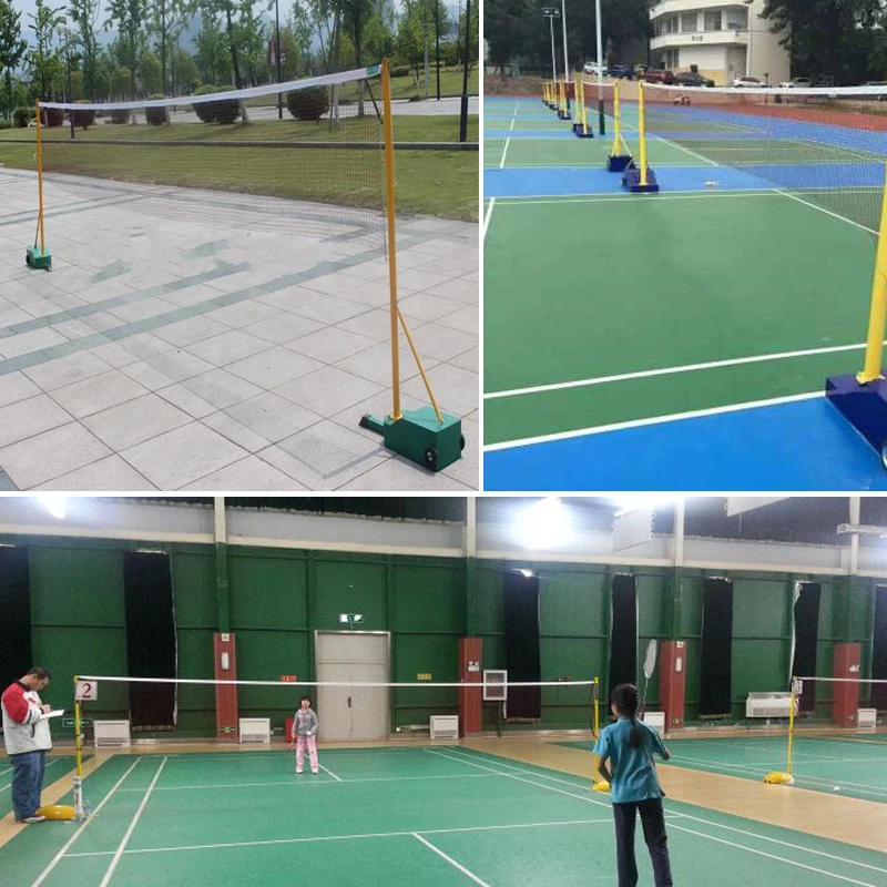 Jaring olahraga Badminton, jaring kawat profesional, standar, jaring olahraga untuk Badminton, tenis, voli, pengganti 6.1*0.75M