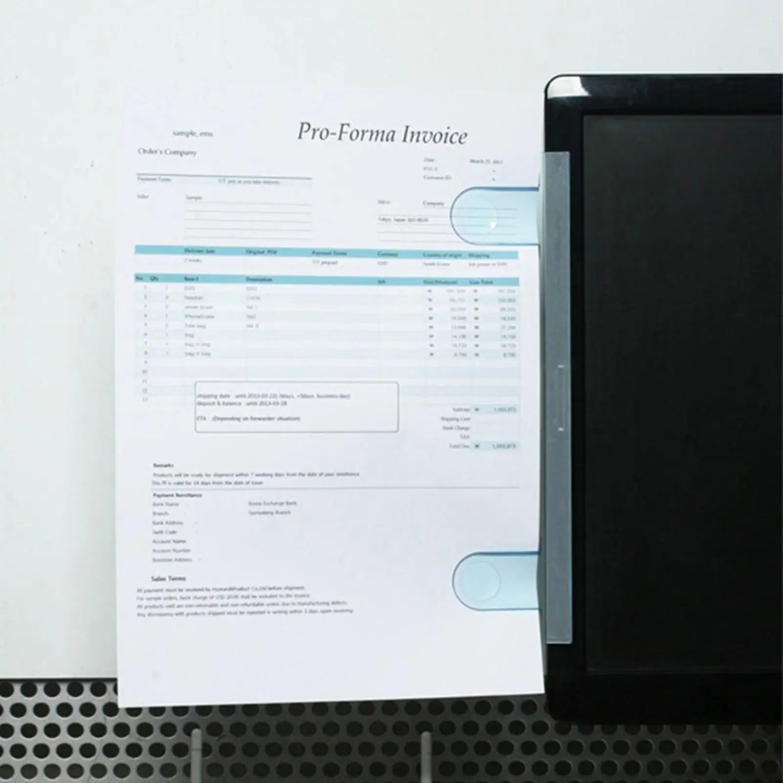 Documents Holder Clip Sticky Note Holders For Desk Monitor Computer Desk Organizers With Clips For Documents A4 Paper Business