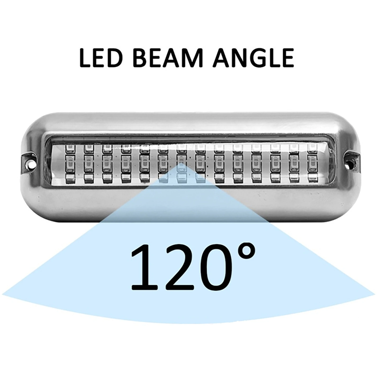 防水ボートナビゲーションライト,水中ランプ,白,青,ボート,ヨット,ユニバーサル,10-30V, 42LED