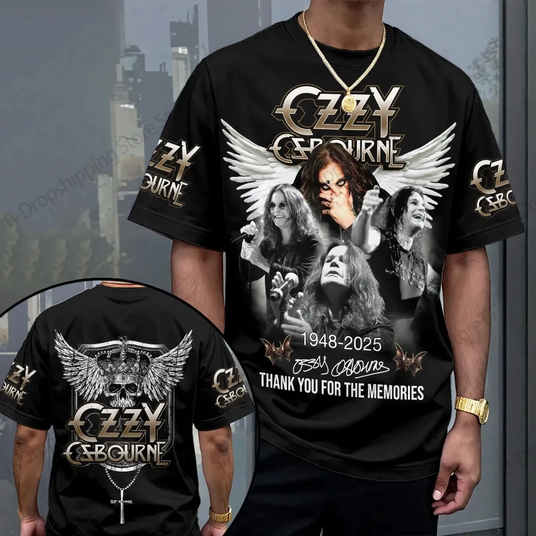 New Ozzy Osbourne Rock Band 3D Print T-Shirts Men Women Round Neck