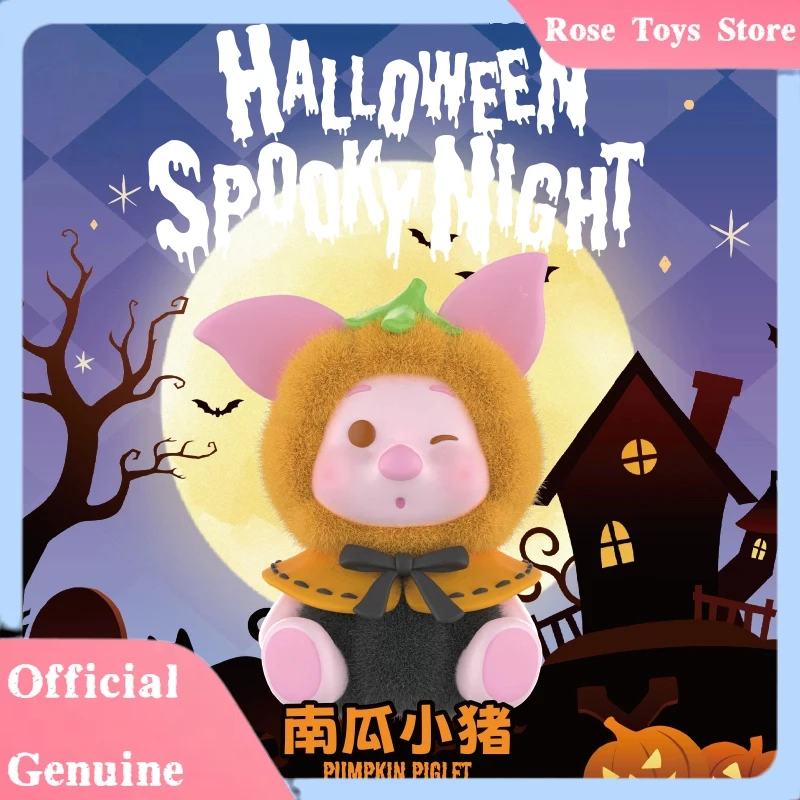 

Подлинная серия Disney Винни-Пух на Хэллоуин, жуткая ночь, слепая коробка, игрушка, мультяшная флокированная фигурка, загадочная коробка, подарки на Хэллоуин