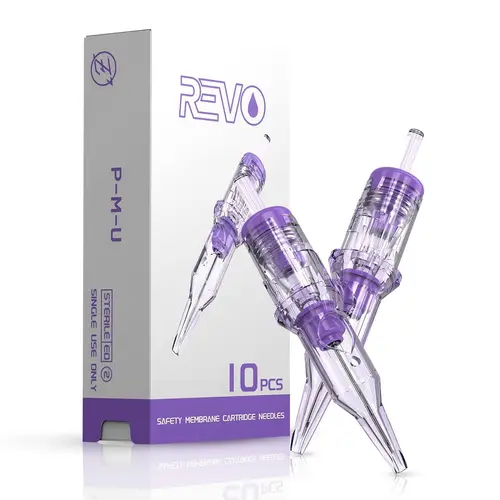 INKIN REVO-cartucho de agujas de tatuaje PMU SMP, desechables, esterilizadas, maquillaje permanente de seguridad, delineador de labios y cejas para máquina de tatuaje