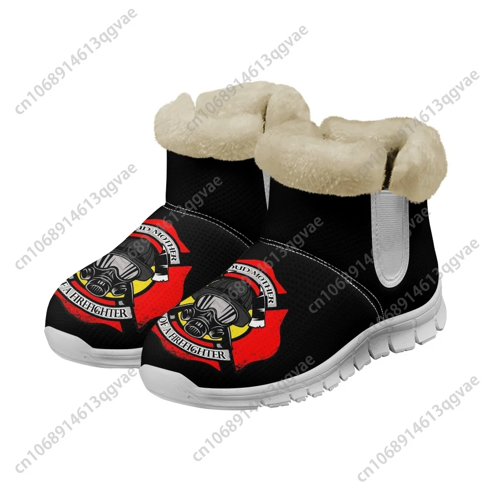 Firefighter House Fire Rescue Snow Boots Mens Womens Teenager Shoes Keep Warm High Quality Couple Sports Custom Made Sneakers