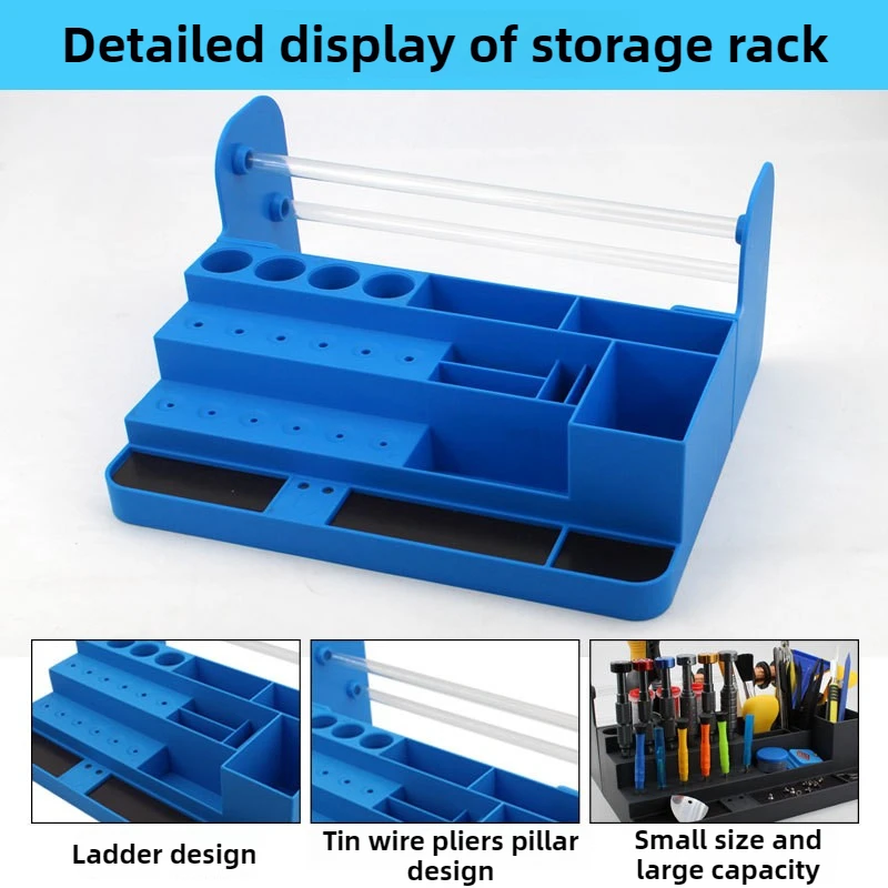Desktop Plastic Storage Box Screwdriver Mobile Phone Repair Tool Storage Rack Component Accessory Screwdriver Holder Tools