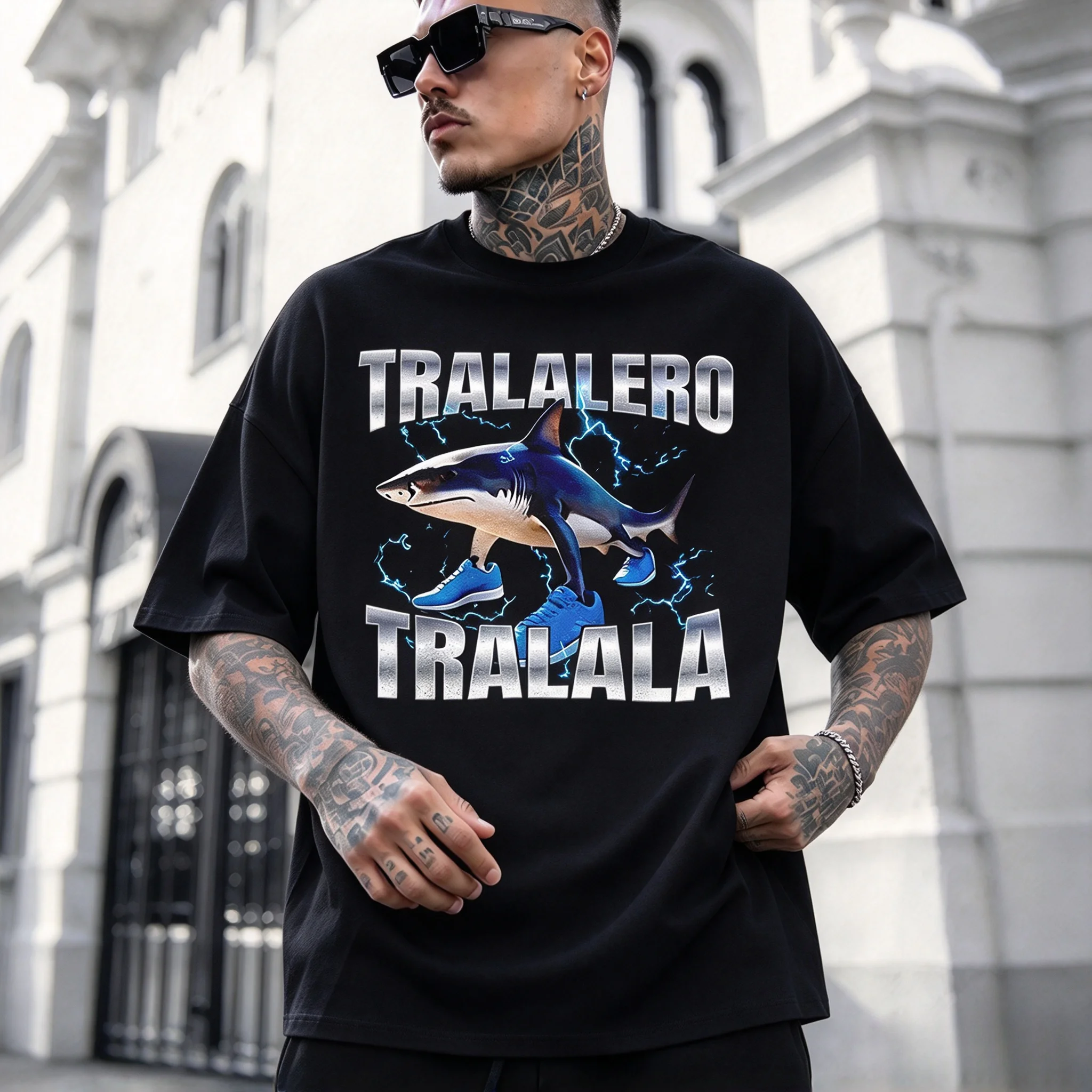 Tung Tung Tung Sahur Meme T Shirt Tralalero Tralala Bombardiro Crocodilo Funny T-shirt Men Women Cotton Short Sleeve Tshirt