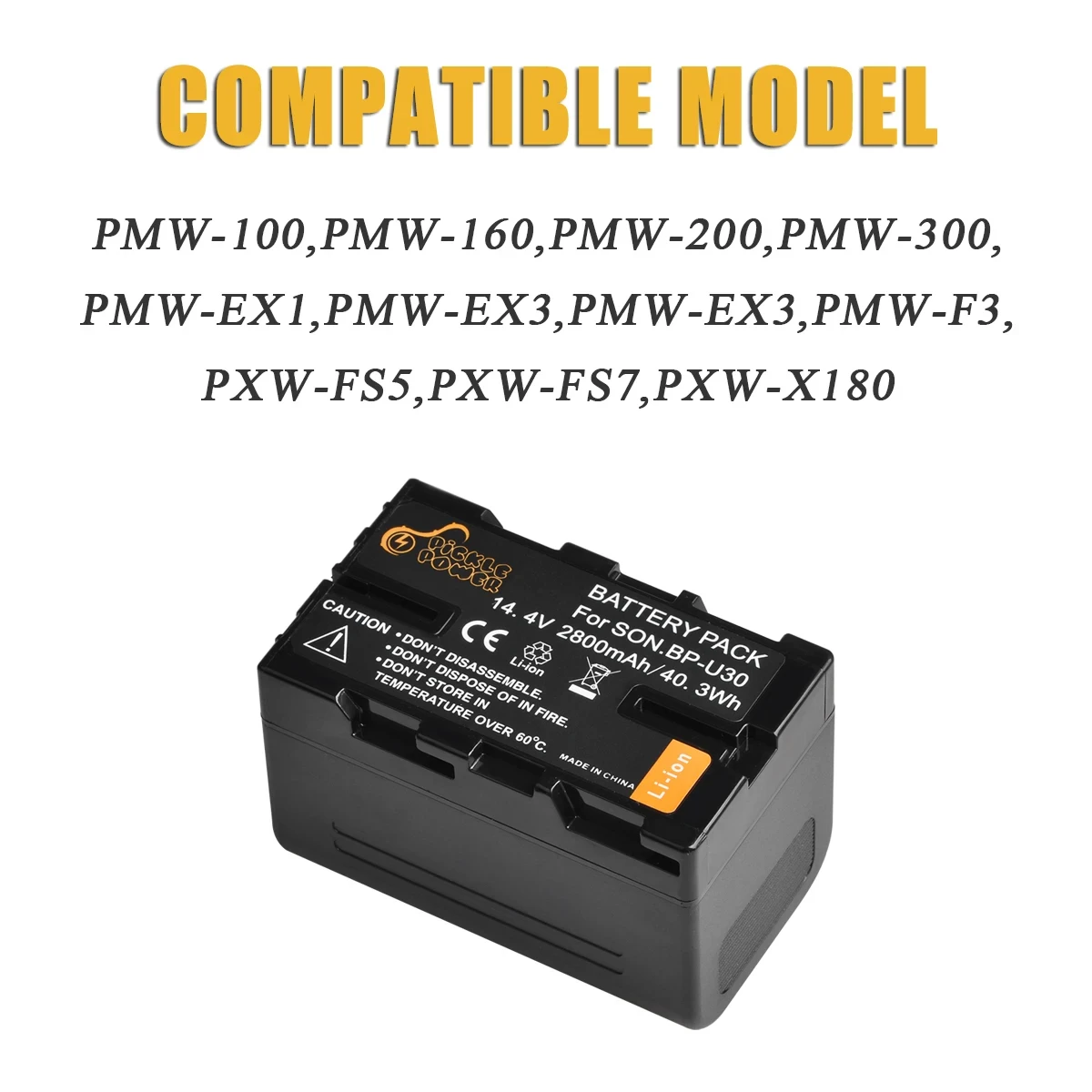 2800mAh BP U30 Bateria BPU30 BP-U30 Battery for Sony PMW-100 PMW-150 PMW-160 PMW-200 PMW-300 PMW-EX1 EX3 PMW-EX160 PMW-EX26