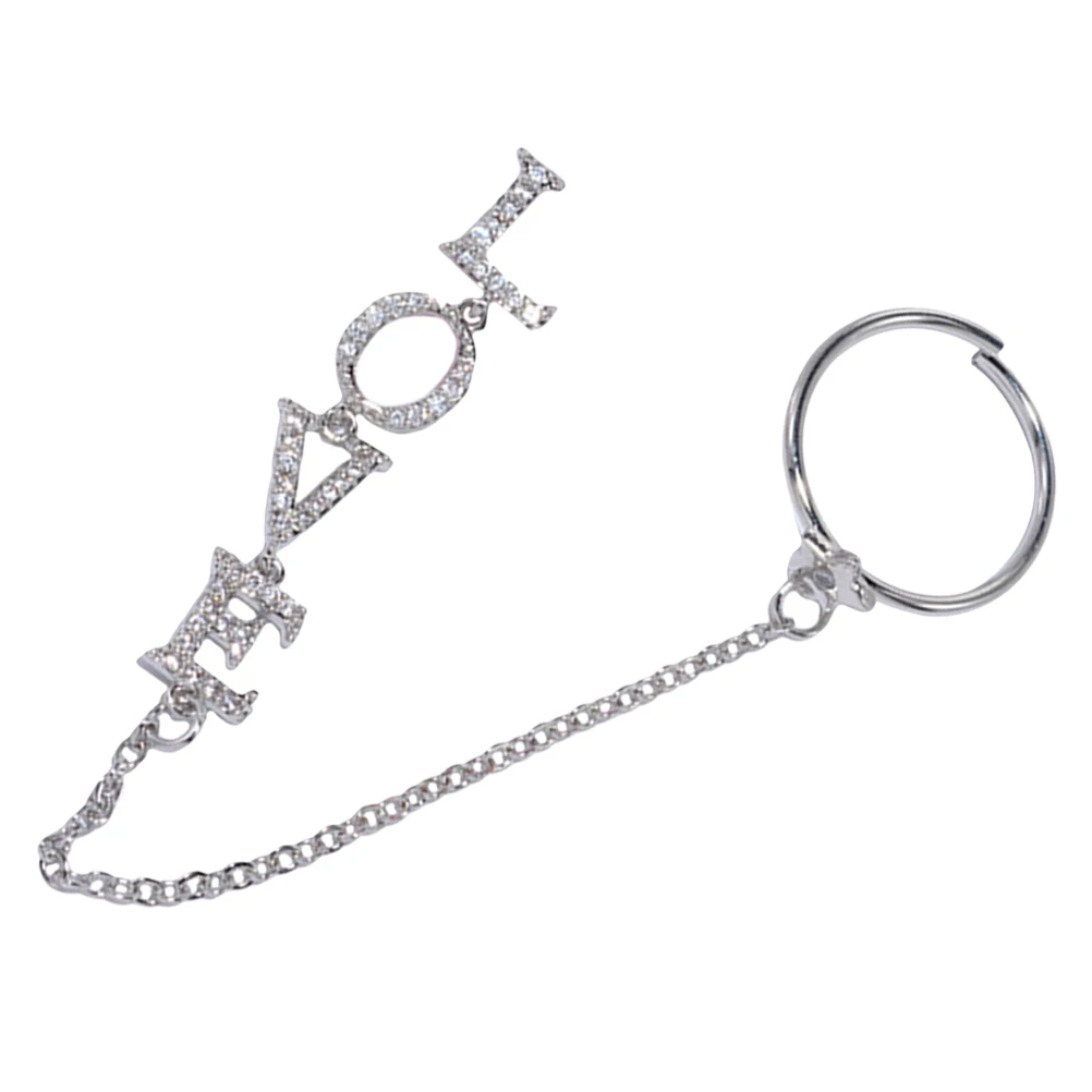 

Nail Chain Decor Zircon Manicure Jewelry Love Nail Art Charms Exquisite Practical Natural Artificial Nails Festivals Weddings