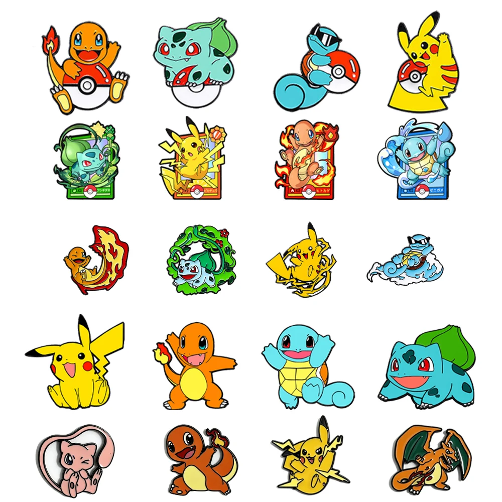 20/22-teiliges Kawaii Japanisches Anime-Monster-Emaille-Pin-Set, Bunte Cartoon-Tier-Anstecknadeln, Sammlerstücke für Fans – Detail 3