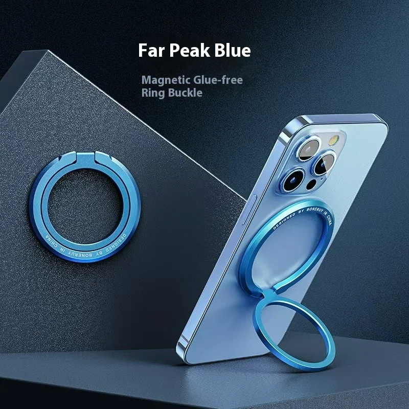 

Portable Magnetic Ring Phone Holder Slim Desktop Bracket For Magsafe iPhone 14 15 16 Adjustment Multi-function Stand