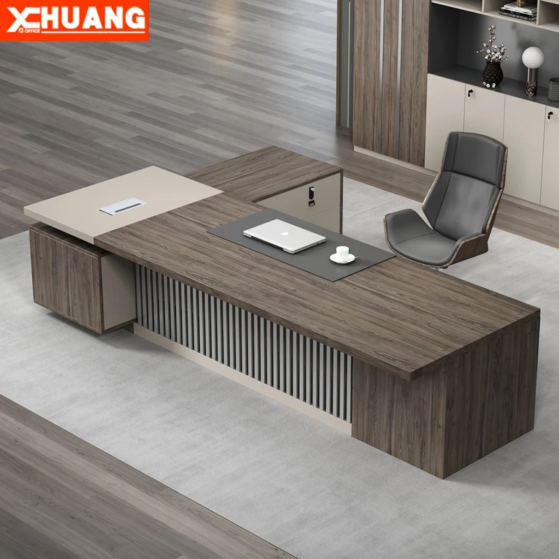 New , Company Office , CEO , Simple And Chair Set, General Manager Executive Desk, Modern Furniture