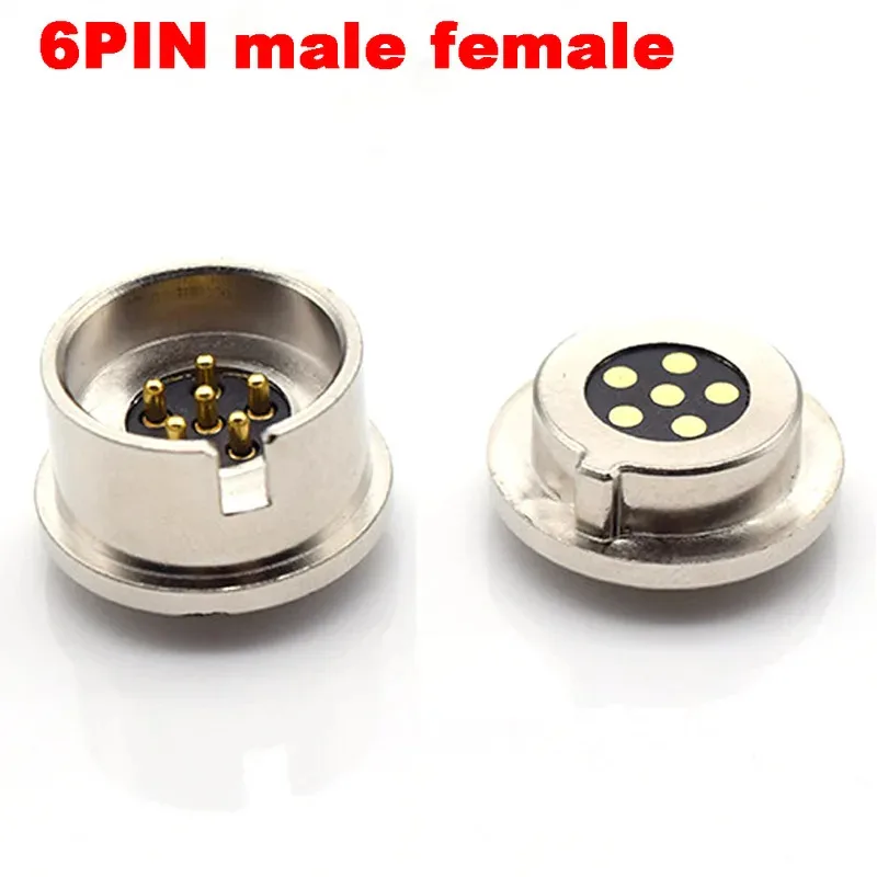 

Магнитный разъем-коннектор 4P 5Pin 6Pin 5V 12V с высоким током, пружинный, типа «пого-пин», штекер-гнездо, для зарядки постоянным током