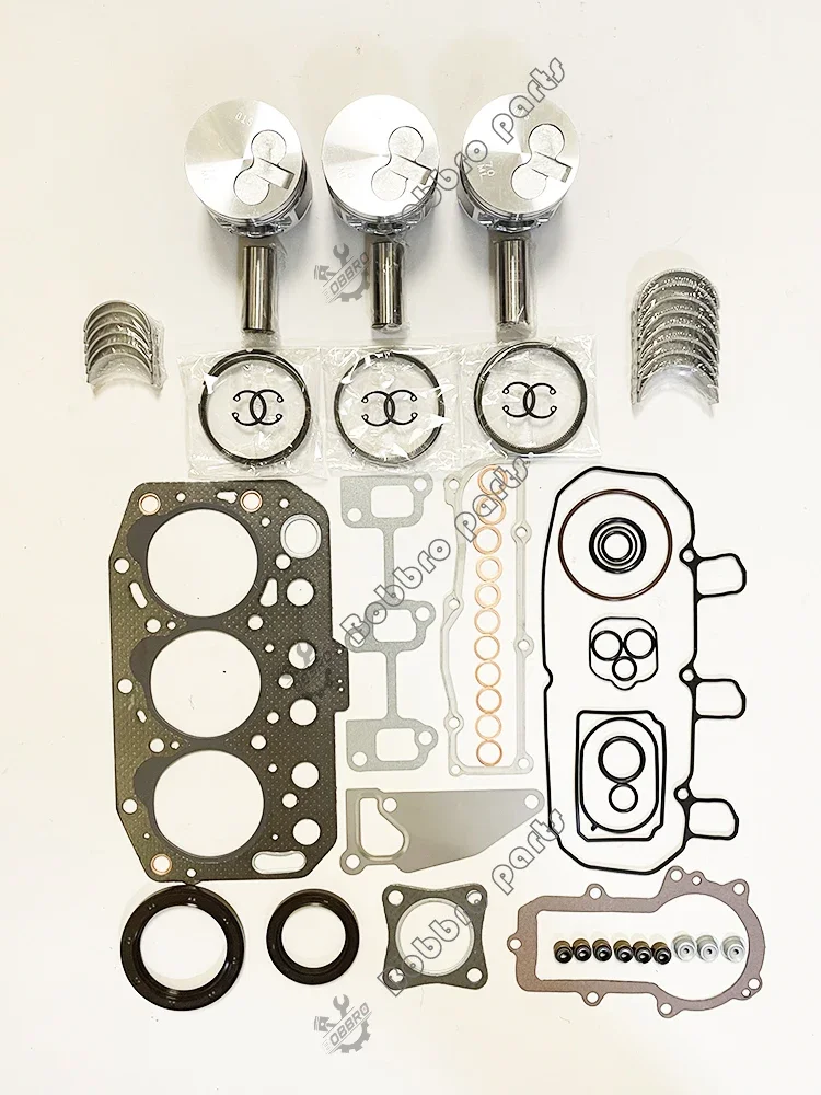 3TNV70 Overhaul Rebuild Kit Full Gasket Piston Ring Bearing Valve Set For Yanmar Excavator 15NX-2 Fit JOHN DEERE Gator XUV 850D