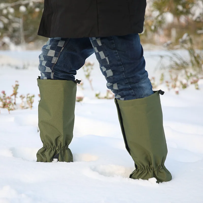 600D Oxford Fabric Outdoor Climbing Hiking Snow Boots Winter Snow Leg Protection Skiing Waterproof Sand-proof Ankle Boots