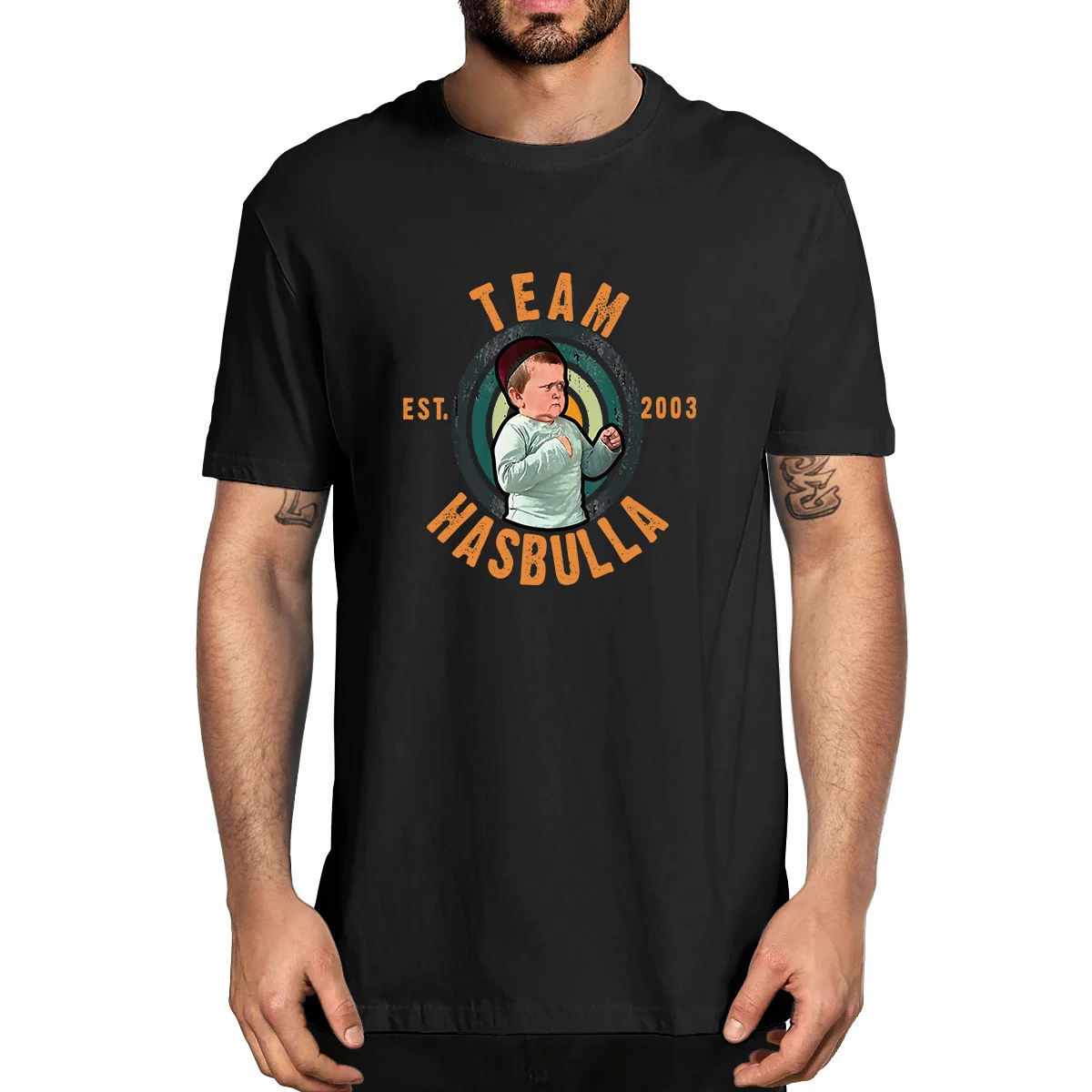 

FP100% Cotton Team EST.2003 Hasbulla Hasbullah Smile Classic 2021 Summer Mens Novelty T-Shirt Women Casual Streetwear Hipste Tee