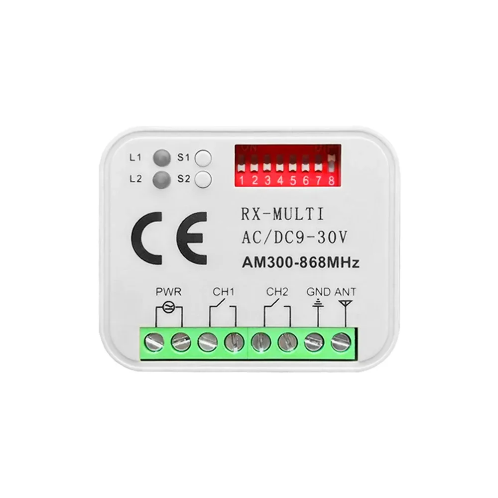 Remote Control Switch Receiver 300-868MHz 433MHz RX MULTI Receiver Universal 9-30V 220V For Garage Door Control Garage Command