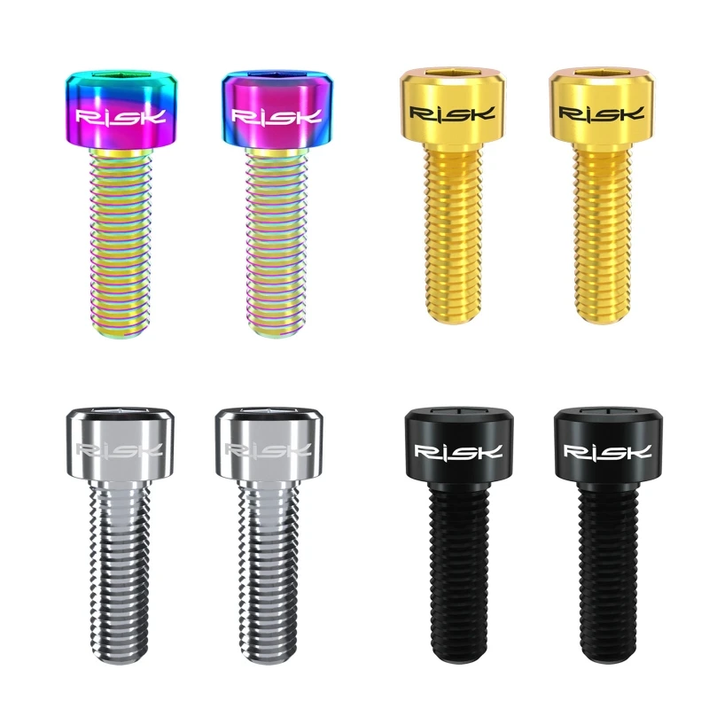 

Chainwheel Crank Arm Set Fixing Bolts Disc Brake Caliper Fixed Screws M6x18 for Titanium Alloy Made 4 Colors 2 P