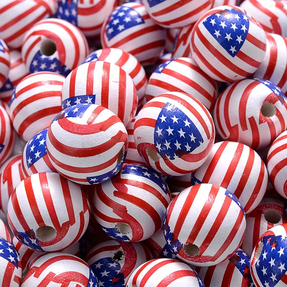 10psc 16 مللي متر التصميم الأمريكي الخرز الخشبي خزر عازل و حبة تشكيلة لصنع المجوهرات دبابيس الشعر جراب هاتف الخياطة #1