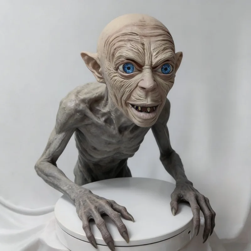 หน้ากากกอลลัม ของสะสมจากเรื่องลอร์ดออฟเดอะริงส์ หน้ากากผีปีศาจ หน้ากากสำหรับงานแฟนซี งานปาร์ตี้ ของตกแต่ง หน้ากากหัวมนุษย์ต่างดาวที่น่ากลัว
