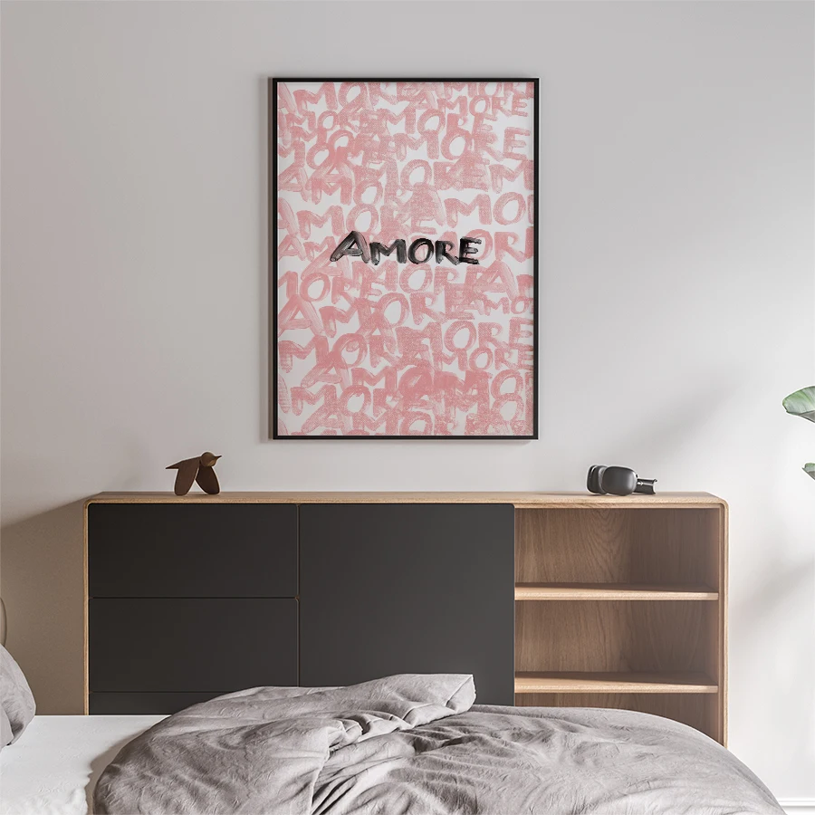 Pintura en lienzo con letras rosas, decoración de pared para el hogar, adecuada tanto para el hogar como la oficina, regalo y decoración perfectos