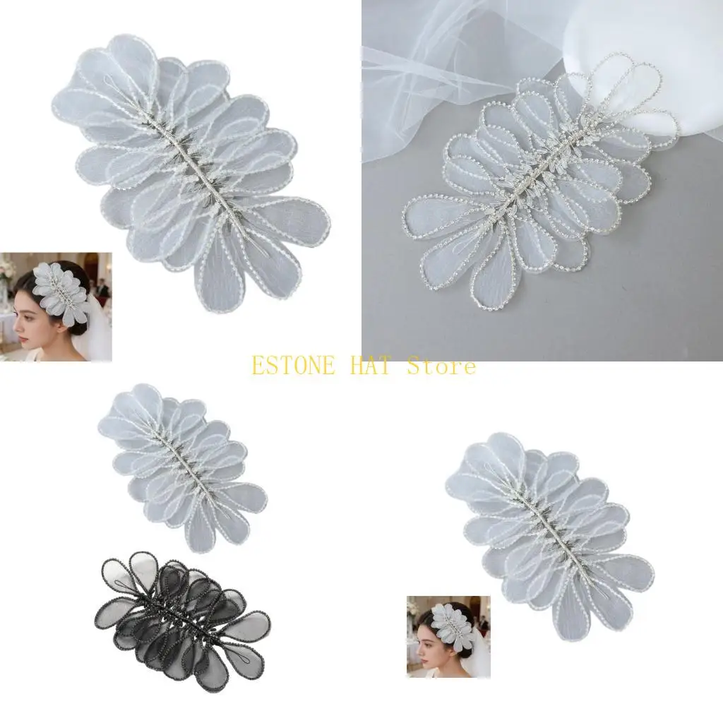 49mf-ロマンス-3d-花びらと葉の帽子調節可能なワイヤーベースのヘッドドレス結婚式のパーティーやコスプレ用