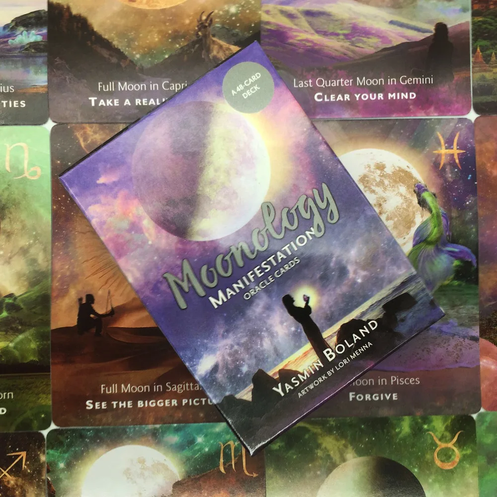 Moonology Oracle Card Mystic Divination Gameplay Karty wróżenia Manifestation Fate Tarot Deck Wersja angielska Gra planszowa