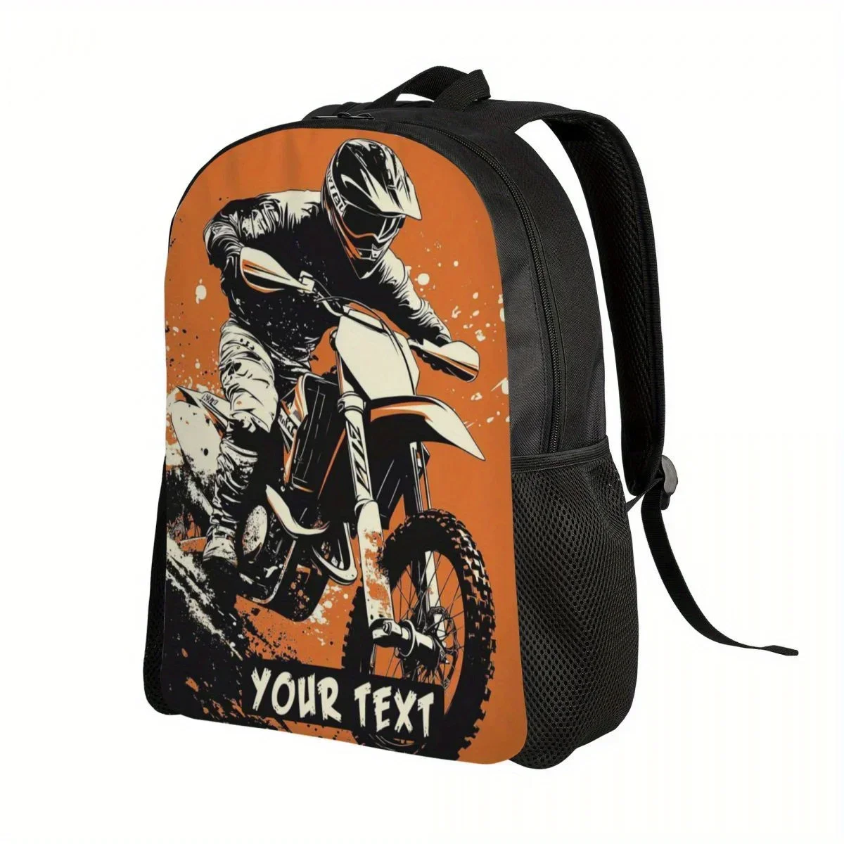 Custom Bag Customizable Motorcycle Racer Backpack - Personalized 
