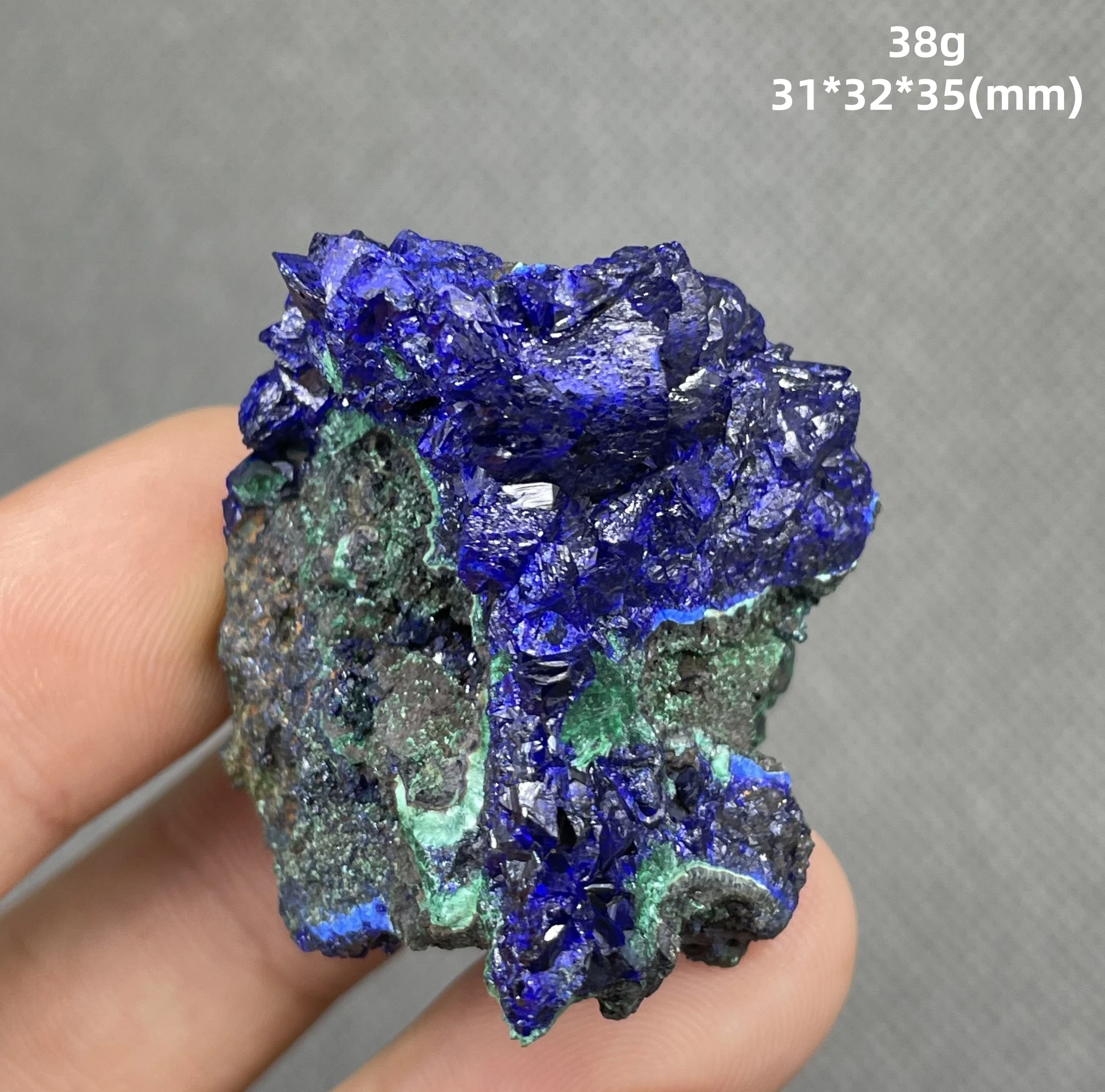 38 g Natural Single crystal Azurite mineral specimen healing + healing quartz crystals and stones rock gemstone