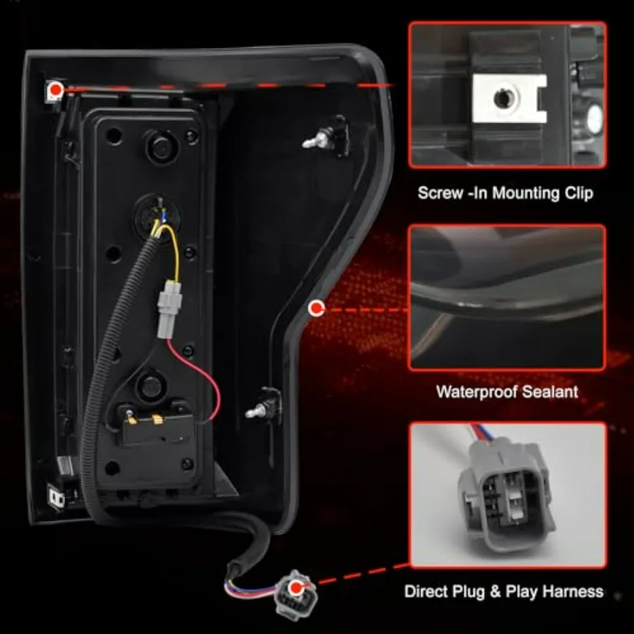 أضواء خلفية Led متتابعة لسيارة Toyota Tundra 2007 2008 2009 2010 2011 2012 2013 بدء تشغيل مجموعة المصابيح الخلفية المتحركة 1 زوج Sm #4