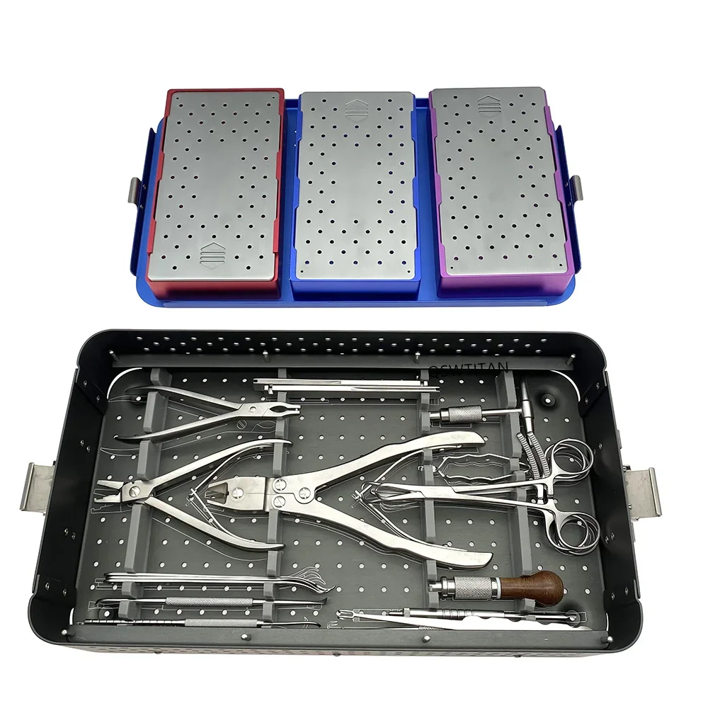 Mini Fragment Instrument Set Locking Plate Screw For Finger Palm Bone