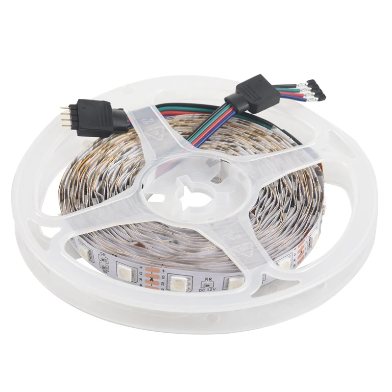 6 Pcs 5M RGB 300 5050 LED Flexible Light Strip Non-Waterproof DC12V