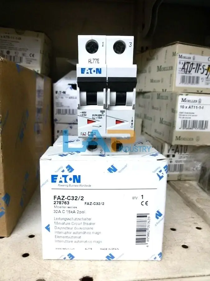 

1PC New IN BOX For EATON MOELLER Miniature Breaker FAZ-C32/2 32AMP 2POLES #ZMI