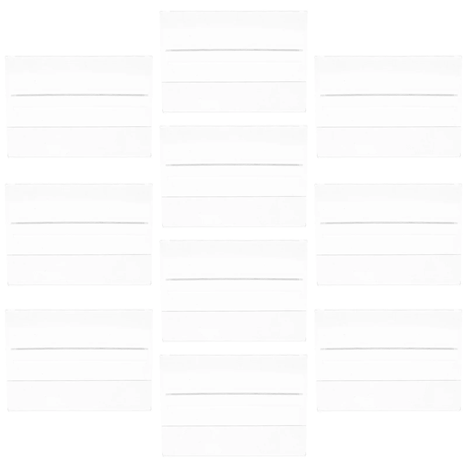 

10Pcs Modern Clear Acrylic Nameplate for Meetings Double Sided Name Card Display Stand Conference Training Event Desk Organizer