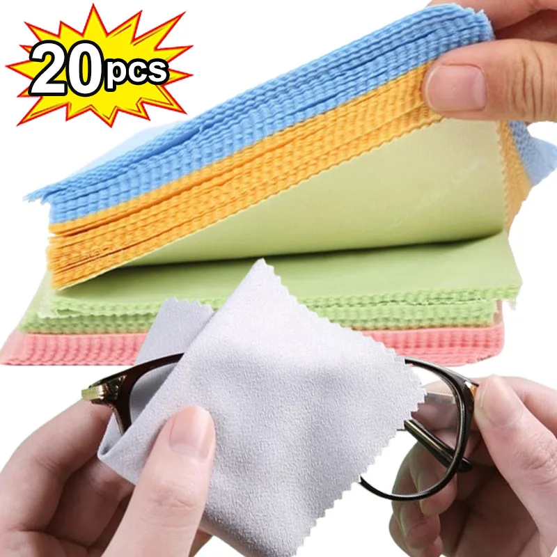 

20pcs High Quality Chamois Glasses Cleaner Microfiber Cleaning Cloth for Glasses Cloth Len Phone Screen Cleaning Wipes Wholesale