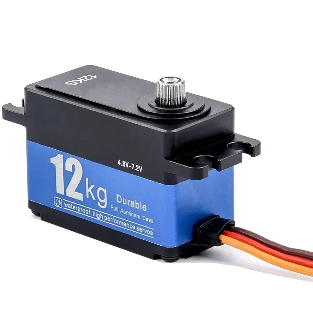 Servo Digital de perfil bajo de engranaje de Metal de 12KG para coche de derrape de turismo en carretera 1/10 3RACING Sakura D5 MR HPI Tamiya Kyosho