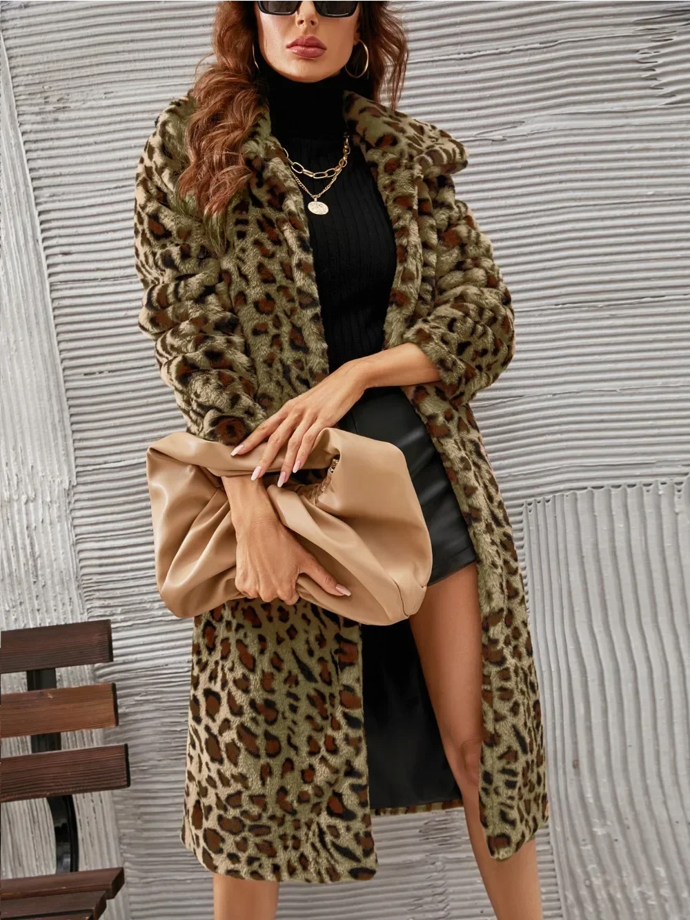 Winter Frauen warm Kunst pelz Lang mantel Leopard Freizeit Frauen Shaggy Pelz lange Jacken dicke flauschige Luxus Bontjas Oberbekleidung