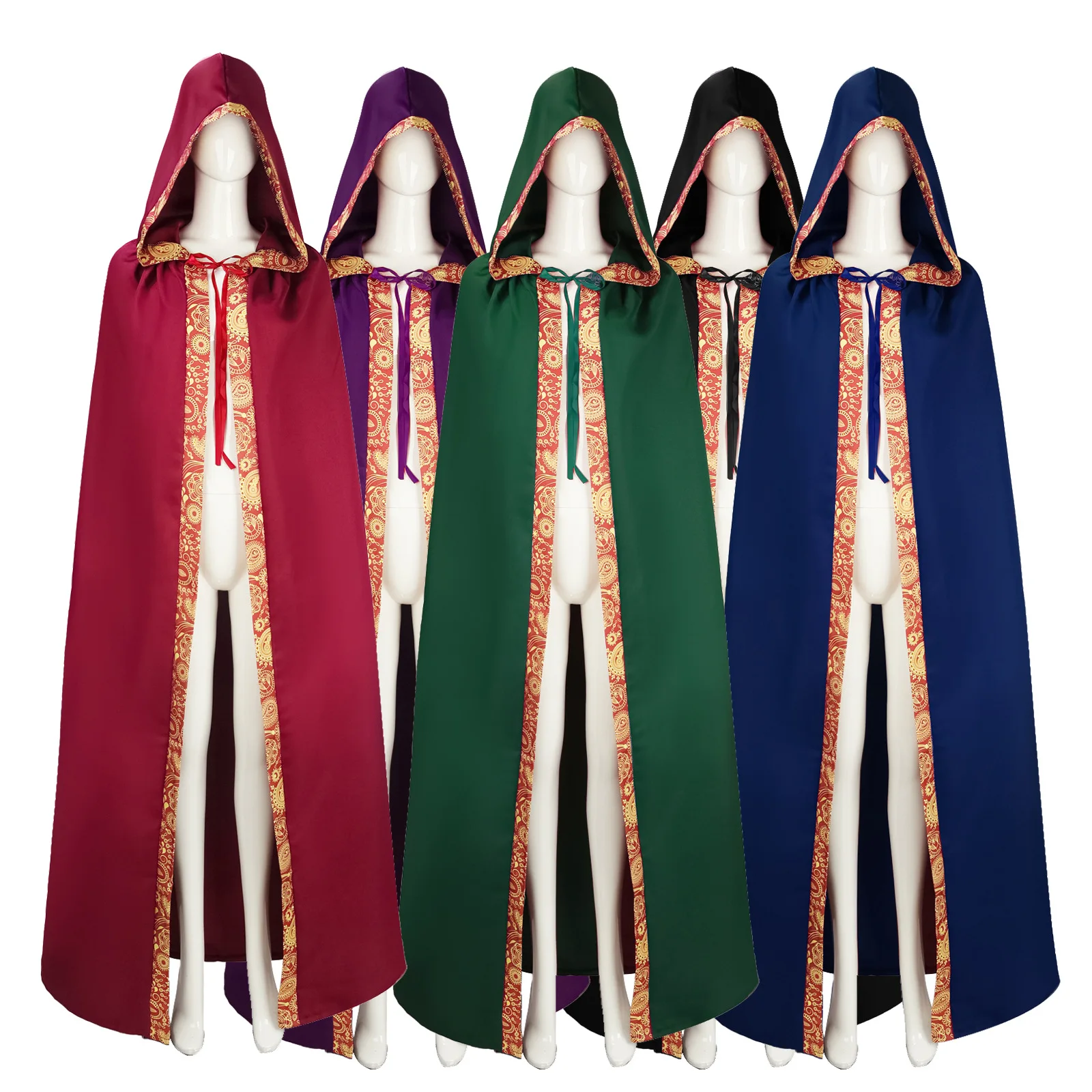 

Halloween Cape Cloak Costume 5 Colors Long Cloak Medieval Cape Cloak Vintage Cape Stage Performance Costume