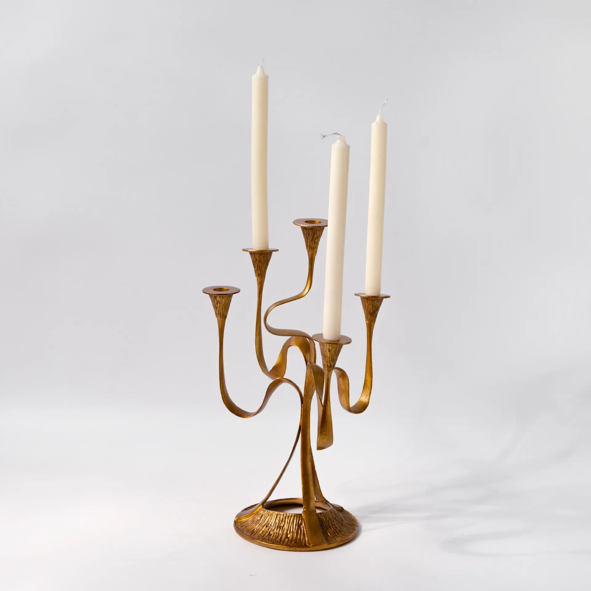 Vintage Metal Candle Holders Table Centerpiece Luxury Candelabrum Container for Wedding Party Home Decoration Elegant Ornament