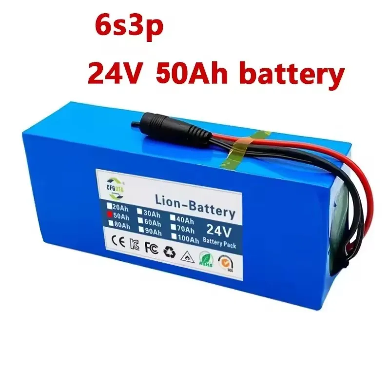 24V 30Ah 6s3p 18650 lithium battery 24V 30000mAh lithium-ion battery pack+charger image 3
