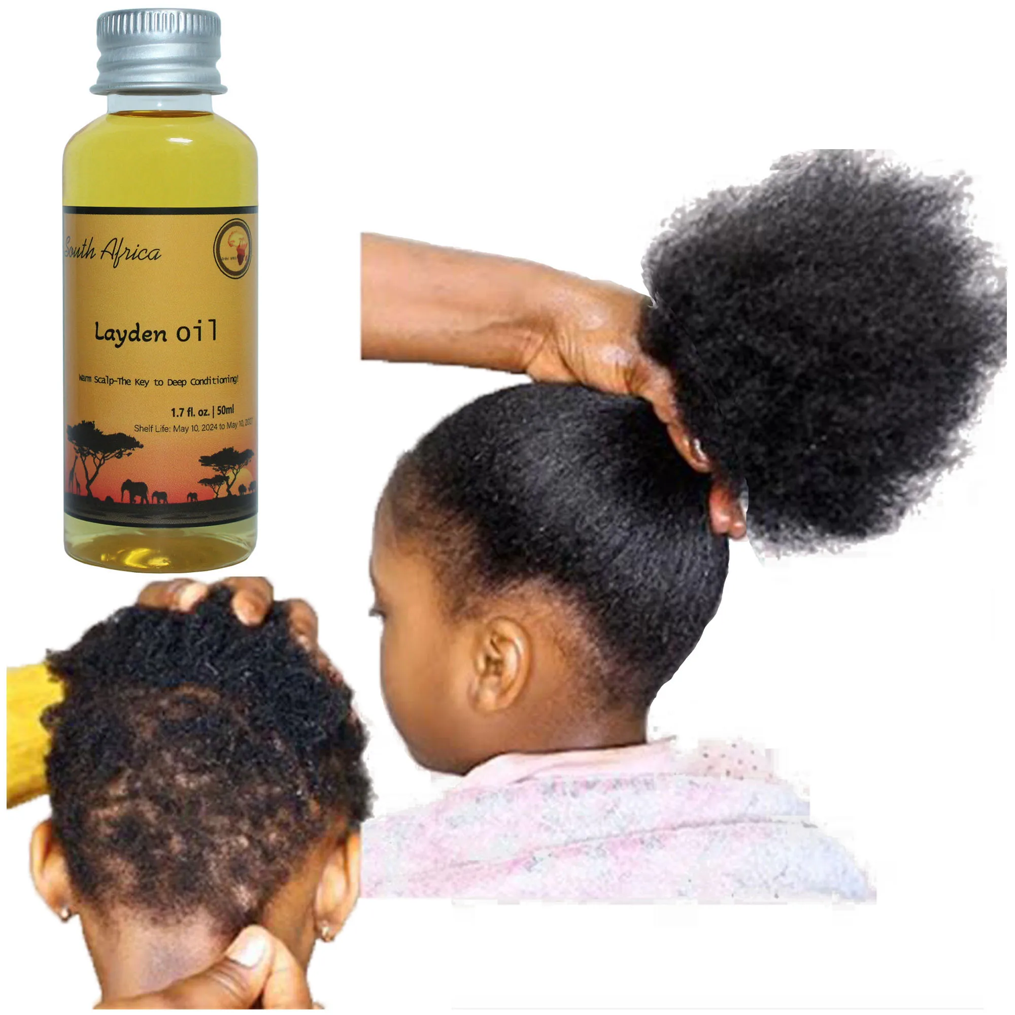 Artisanal African Traditional Layden Nourish Oil 50 ml Locks in Moisture Scalp & Hair Roots Strengthening