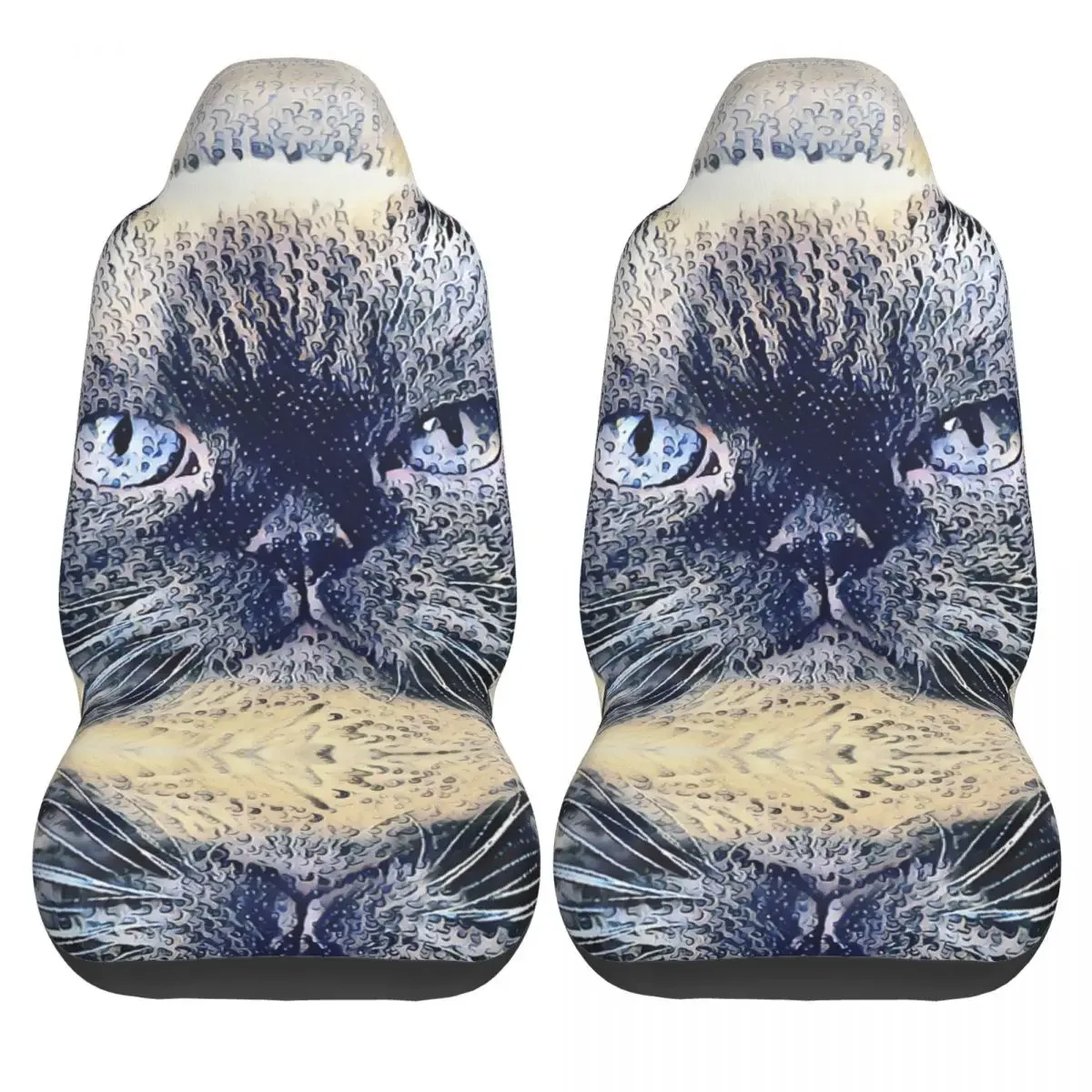 Mad Fat Cat V3 Illustration Artwork Poster Boy Car Seat Cover Custom Printing Universal Front Protector Accessories Cushion Set