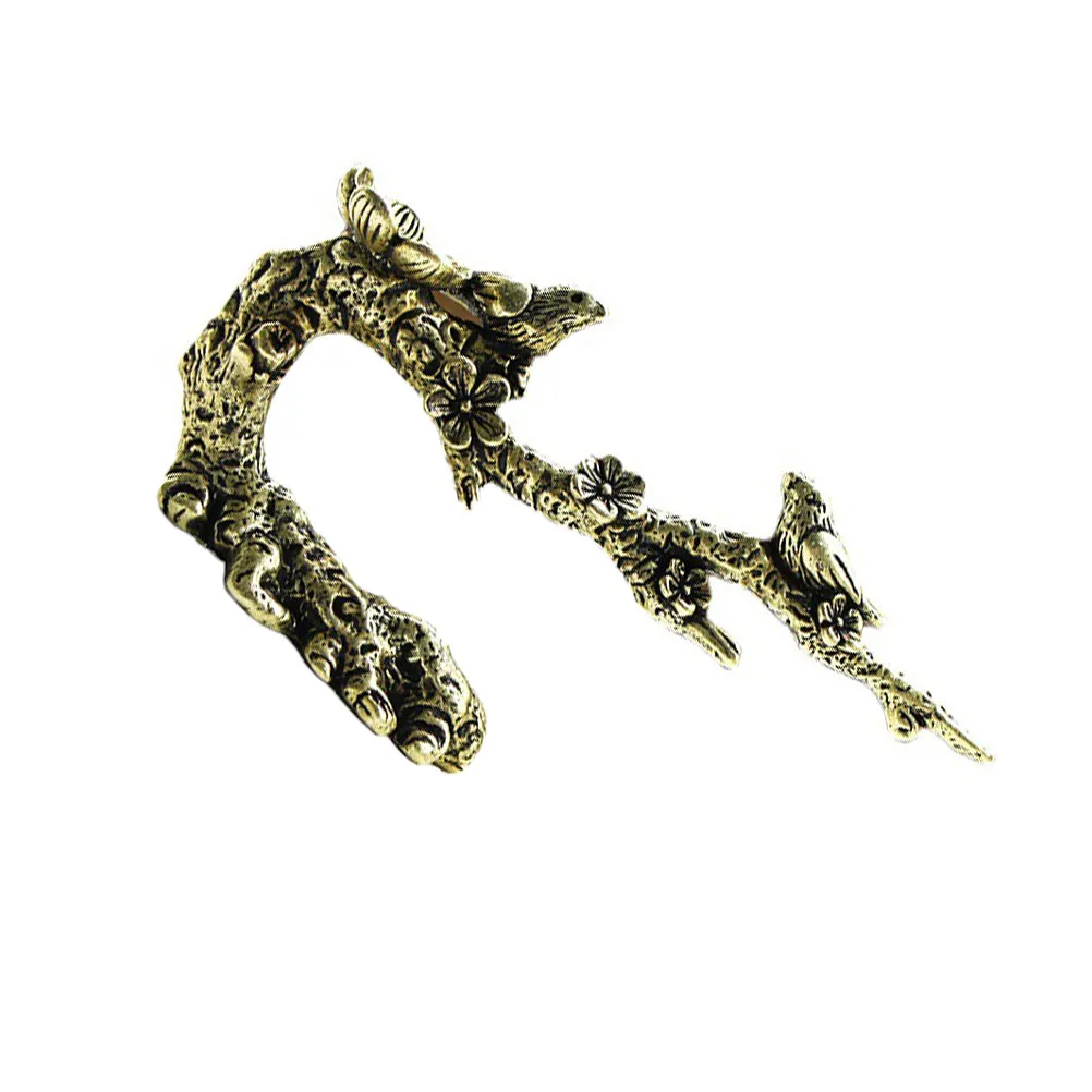 Premium Brass Desktop Ornament Lovely Magpie on Branch Design Home Office Desk Decor Elegant Living Room Bedroom Countertop