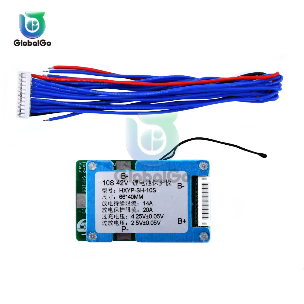 10S 42V 15A BMS Polymer Cell 18650 Pin Lithium Ban Bảo Vệ Với Độ Cân Bằng Và NTC Nhiệt Độ Bảo Vệ