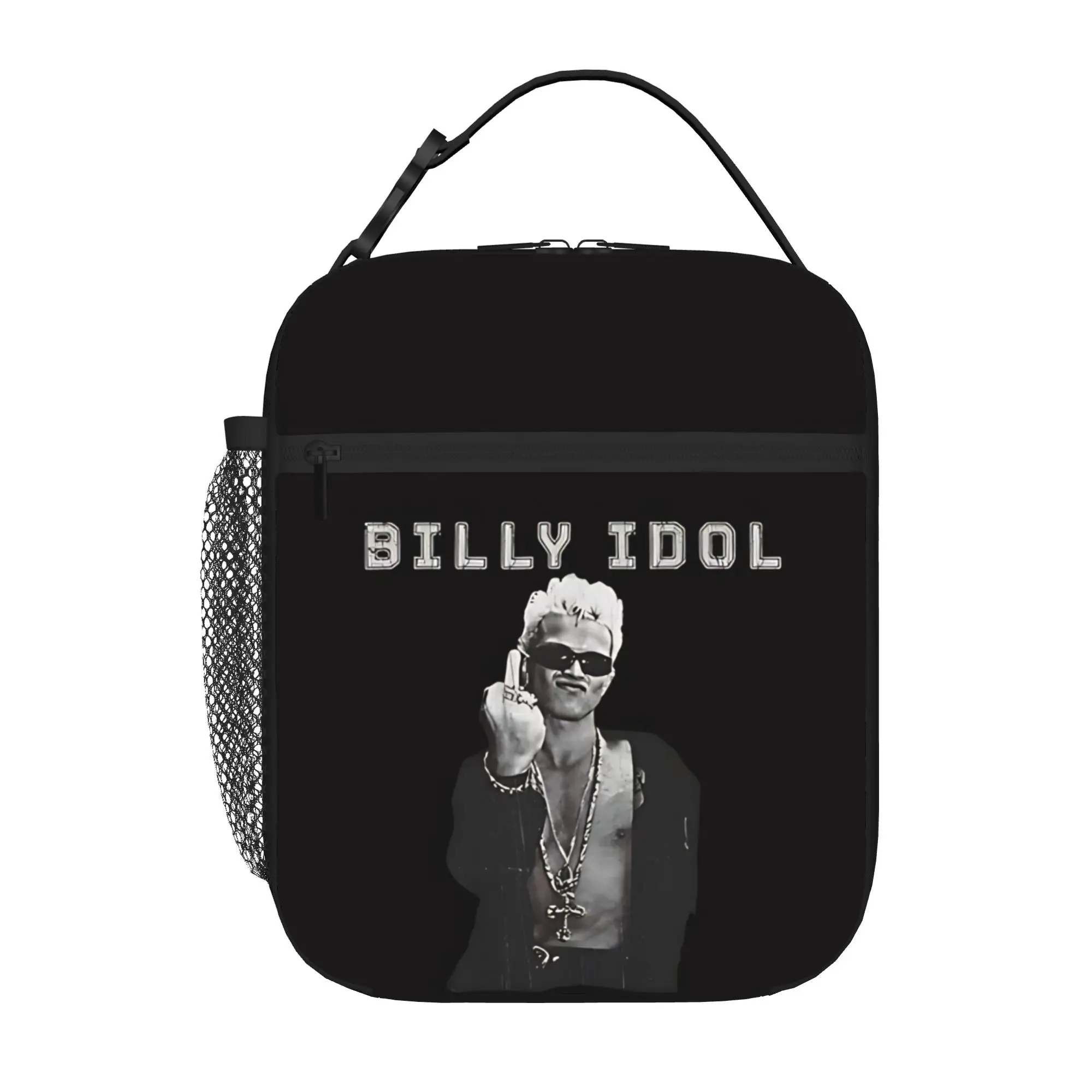 1 Piece For Students Food Container punk Portable Pocket Billy Idol Zipper Closure Aluminum Foil Food Pouch For Travel