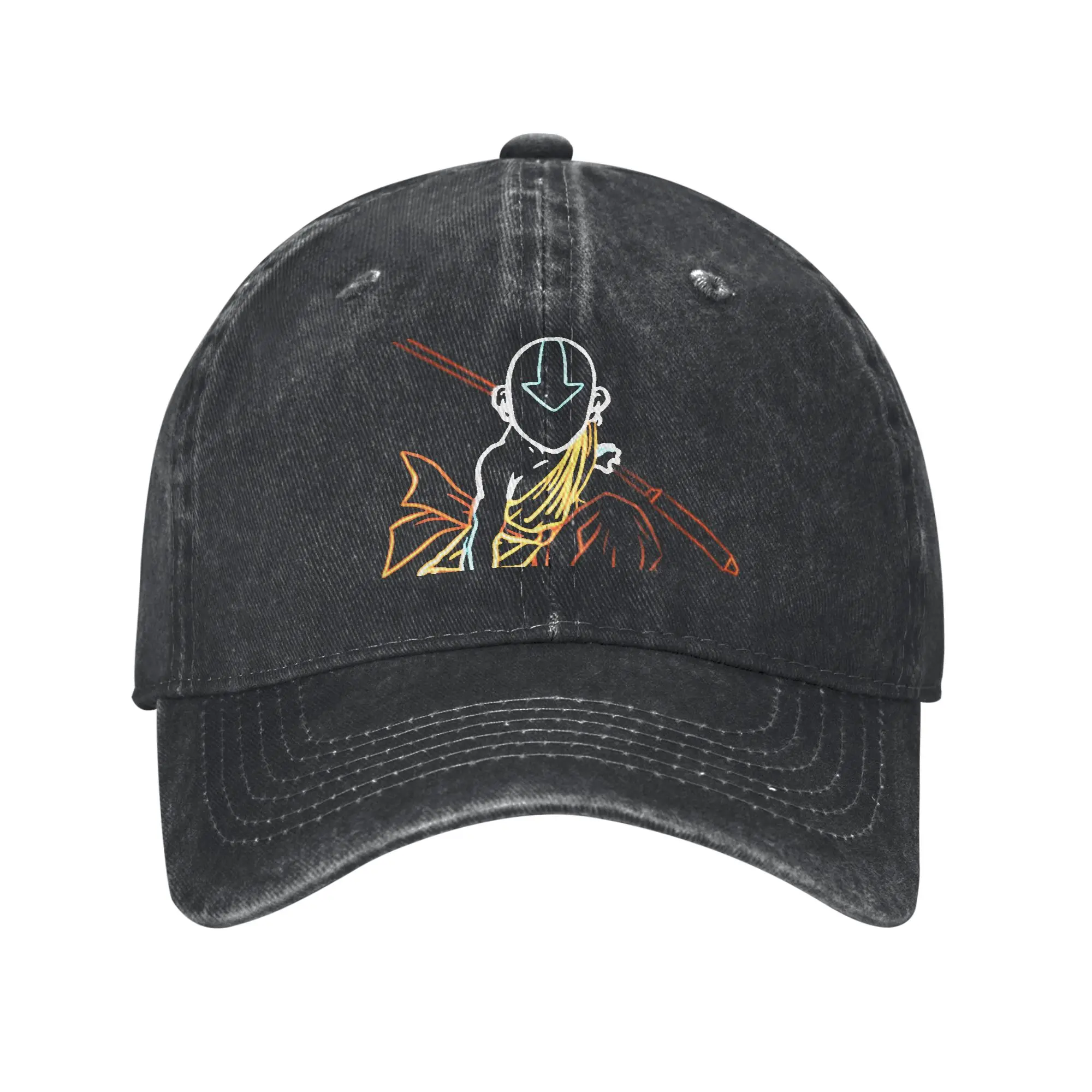 Neon Aang the last airbender Fashion Baseball Cap Trendy Luxury Woman Cap  Running Luxury Woman Cap