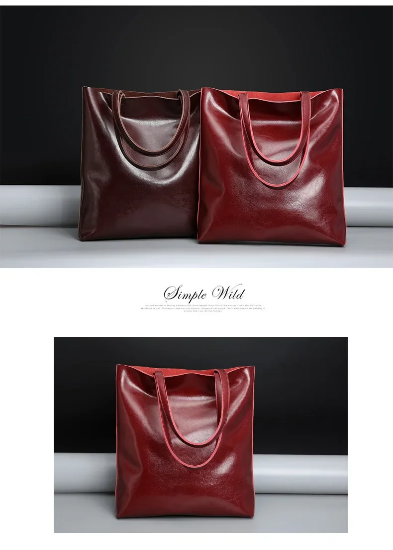 2024 büro Hand Schulter Taschen Für Frauen Tote Kuh Leder Tasche Damen Echtes Leder Handtaschen Große Frauen Tasche Große Vintage Weibliche – Detail 15