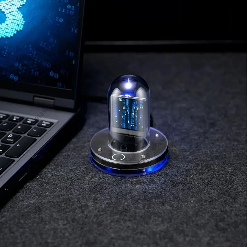 For Multi-function Sim Glow Tube Desk Clock Flip Display WiFi Weather Station Bitcoin Price Tracker Unique Men Gift