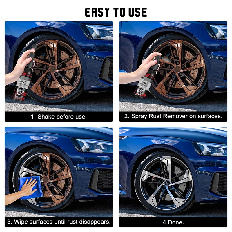 30/100ml Rust Inhibitor Car Exhaust Pipe Cleaner Tools Multipurpose Rust Remover For Car Wheels Window Motorcycle Maintenance