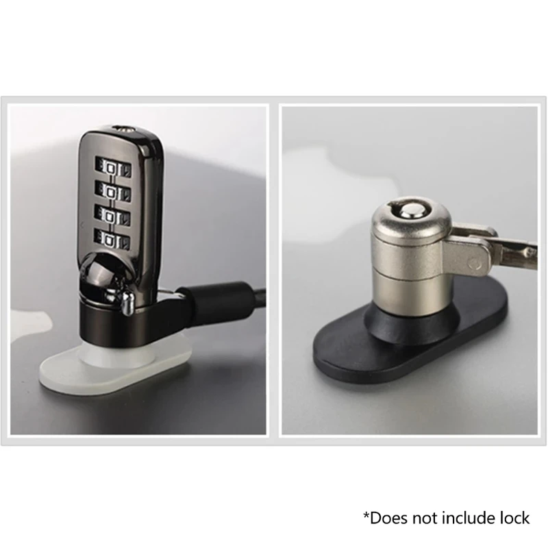 Pad Notebook Security Lock สําหรับ Anti-Theft ล็อคหัวเข็มขัดฐานยึดกาวที่แข็งแกร่งสําหรับแล็ปท็อปแท็บเล็ตล็อครูชุด