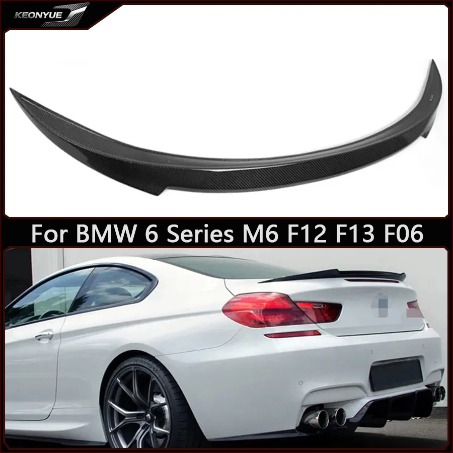 

For BMW 6 Series M6 F12 F13 F06 Carbon Fiber Spoiler Shunt Rear Tail fins Duckbill wing Retrofit Car Accessori Body Kit