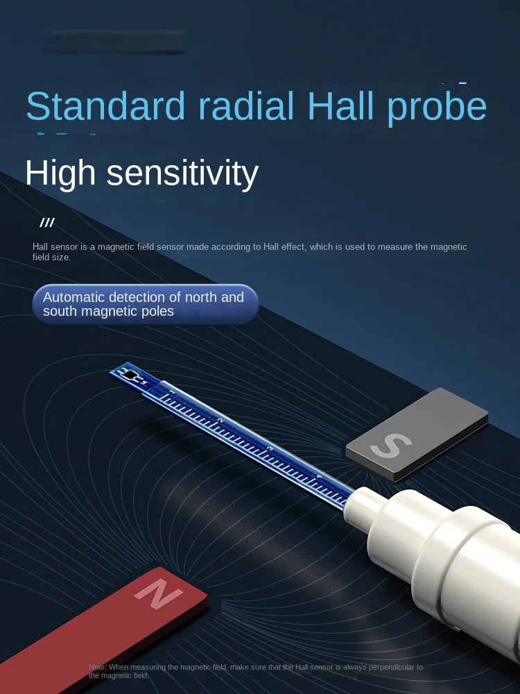 Gaussmeter, Magnetic Field Tester, Magnetic Strength Detection, Magnetic Strength,  Flux Measurement, Tesla